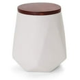 thumbnail image 1 of Belari Faceted Storage Canister - Food Storage Container for Kitchen Organization - Ceramic Kitchen Storage Containers - Kitchen Canisters - Kitchen Counter Organizers and Storage (Medium, White), 1 of 4