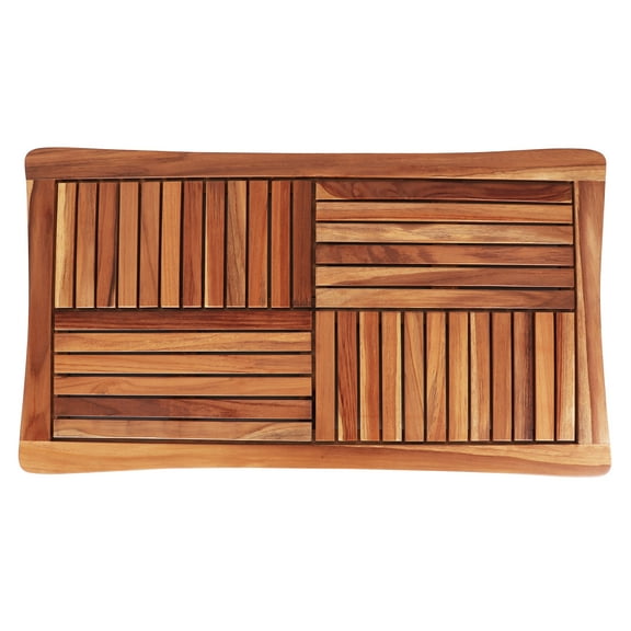 Belari Teak Shower Mat - Non Slip Indoor or Outdoor - Centrum