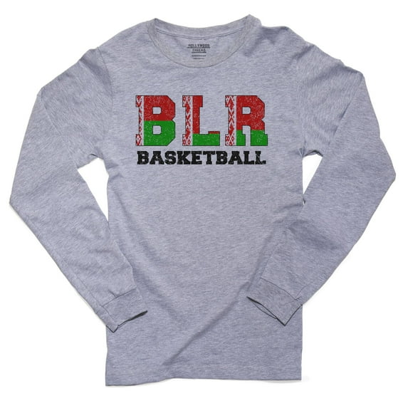 Belarus Basketball - Olympic Games - Rio - Flag Men's Long Sleeve Grey T-Shirt