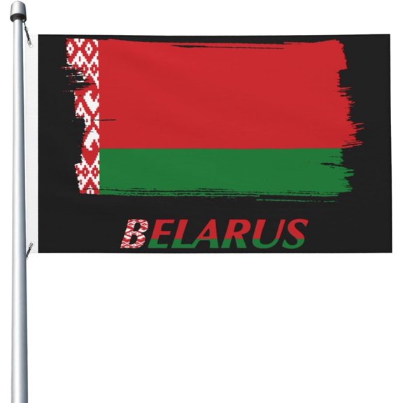 Belarus Byelorussian Flag 3x5 Ft Breeze Banner Double Sided Vivid Color And Fade Proof 100% Polyester With 2 Metal G