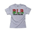 thumbnail image 1 of Belarus Triathlon - Olympic Games - Rio - Flag Girl's Cotton Youth Grey T-Shirt, 1 of 2