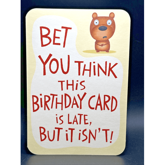 Belated Birthday Greeting Card w/Envelope