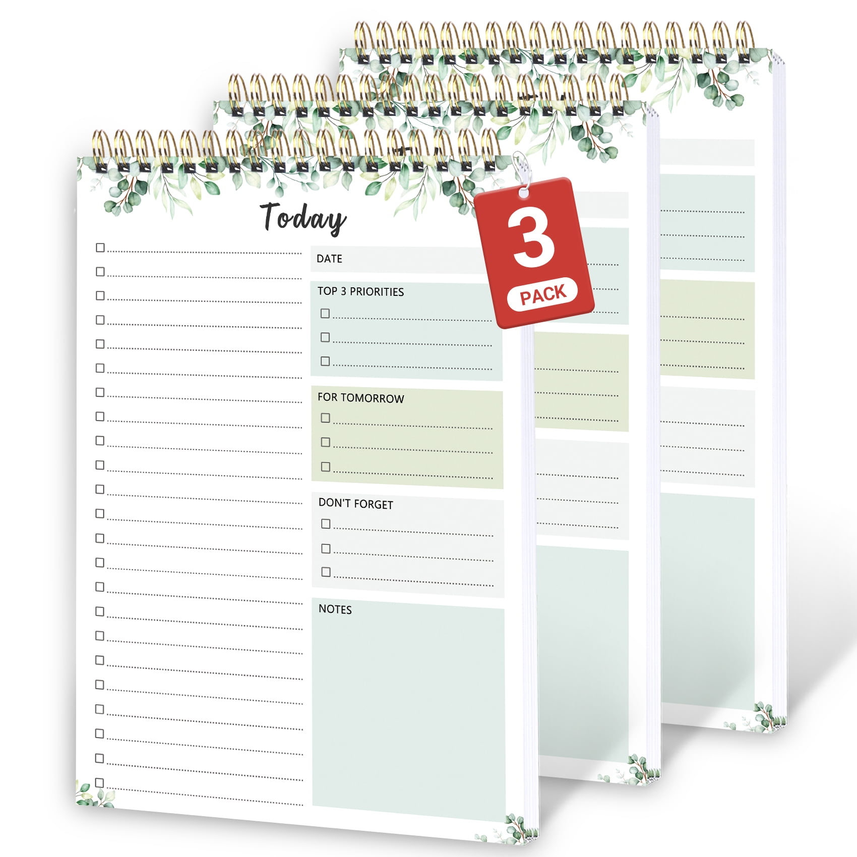 CICPAP Undated Daily To Do List Notepad, Time Management Goal Planner ...