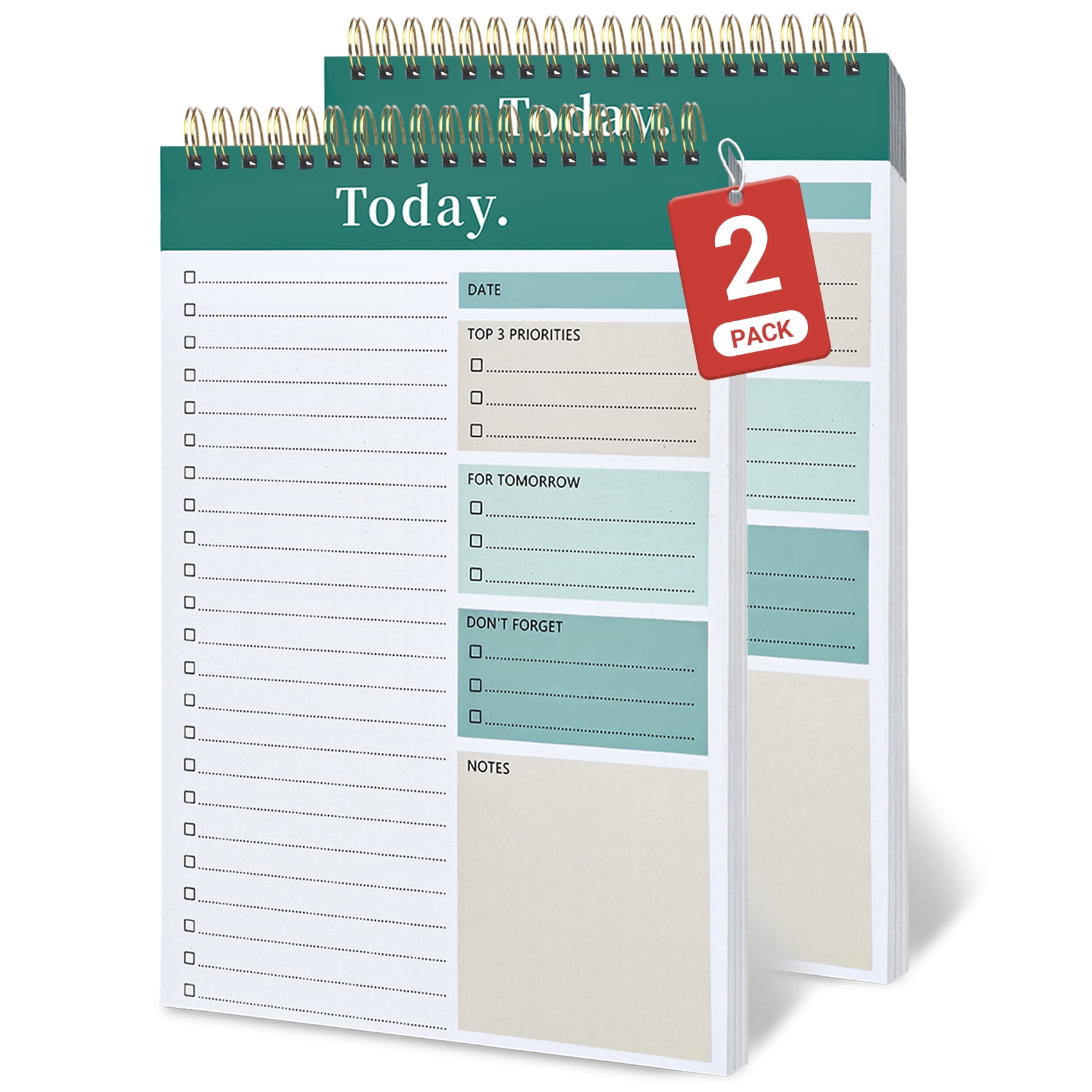 CICPAP Undated Daily To Do List Notepad, Time Management Goal Planner ...