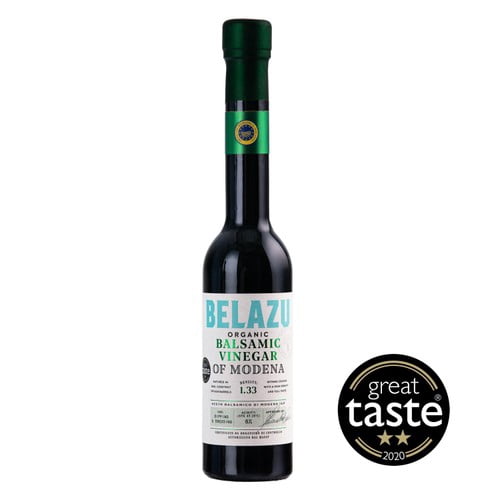 Belazu Organic Aged Balsamic Vinegar 250ml, British Import (Pack of 2)