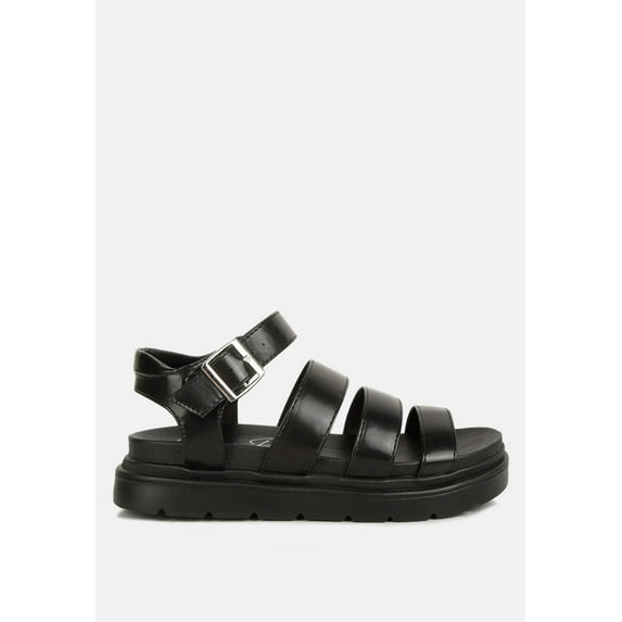 Belcher Faux Leather Gladiator Sandals