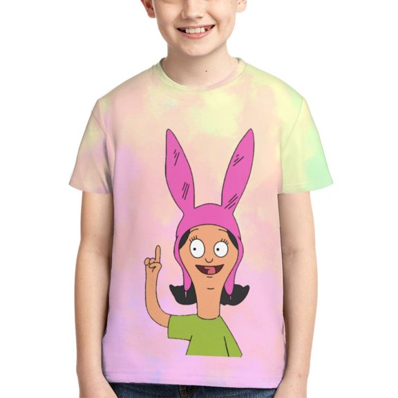 Belcher Louise Bob's Burgers Teen T Shirts Unisex Crewneck Short Sleeve T-Shirt Tees Top For Boys Girls Youth Kids X-Small