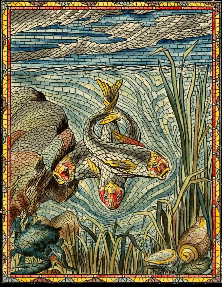 Belcher Mosaic Glass 1886 1 Canvas Art - Ben Day (24 x 36)