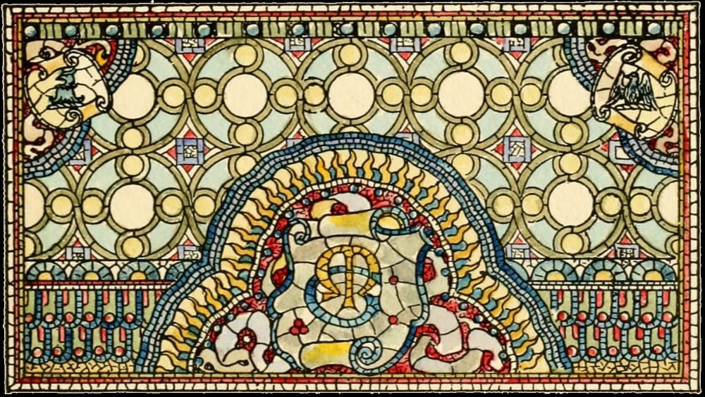 Belcher Mosaic Glass 1886 10 Canvas Art - Alfred Pilgrim (18 x 24)