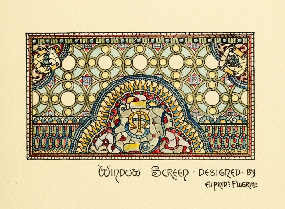 Belcher Mosaic Glass 1886 10 Canvas Art - Alfred Pilgrim (24 x 36)