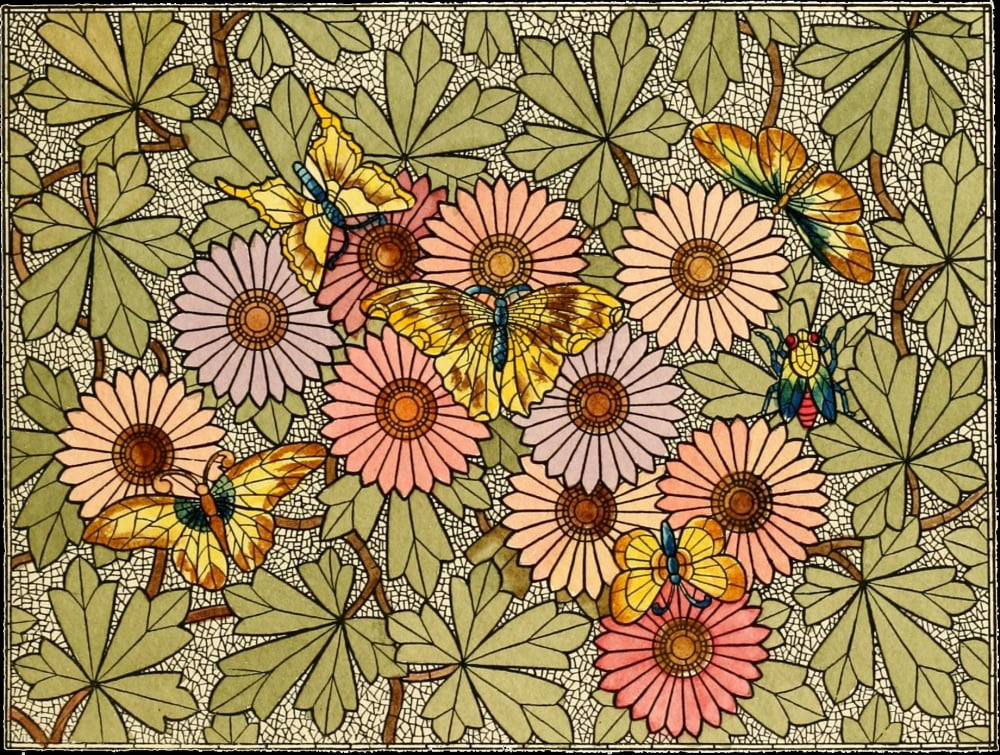 Belcher Mosaic Glass 1886 12 Canvas Art - Wm H Day (24 x 36)
