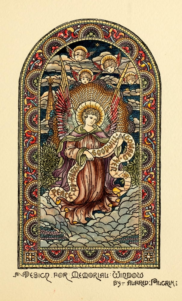 Belcher Mosaic Glass 1886 14 Canvas Art - Alfred Pilgrim (18 x 24)