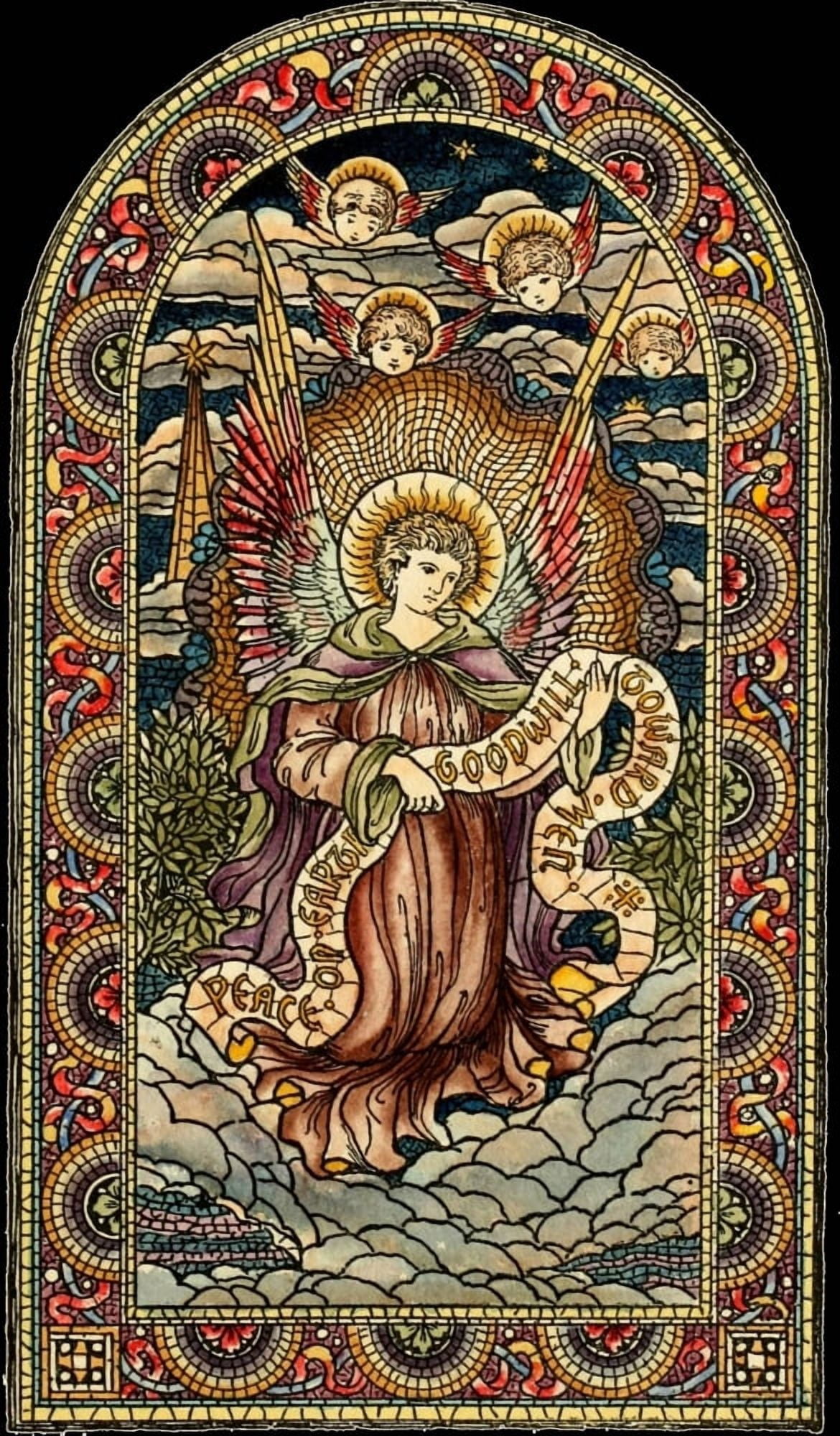Belcher Mosaic Glass 1886 14 Canvas Art - Alfred Pilgrim (18 x 24)