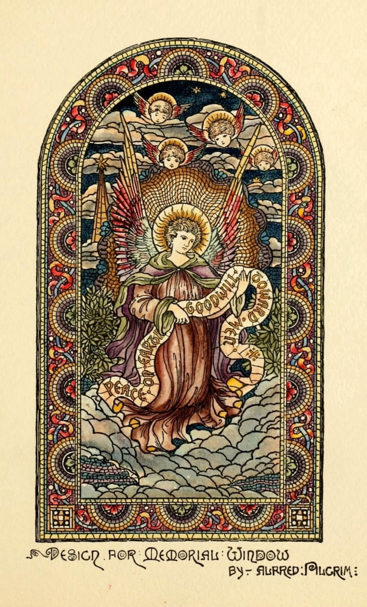 Belcher Mosaic Glass 1886 14 Canvas Art - Alfred Pilgrim (24 x 36)