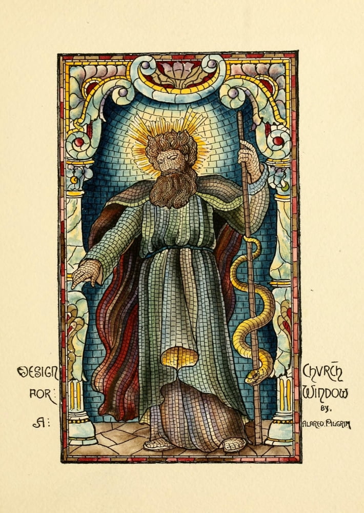 Belcher Mosaic Glass 1886 15 Canvas Art - Alfred Pilgrim (24 x 36)