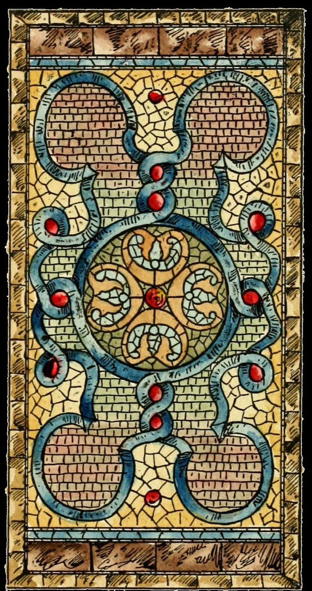 Belcher Mosaic Glass 1886 1b Canvas Art - LJ Lederle (18 x 24)