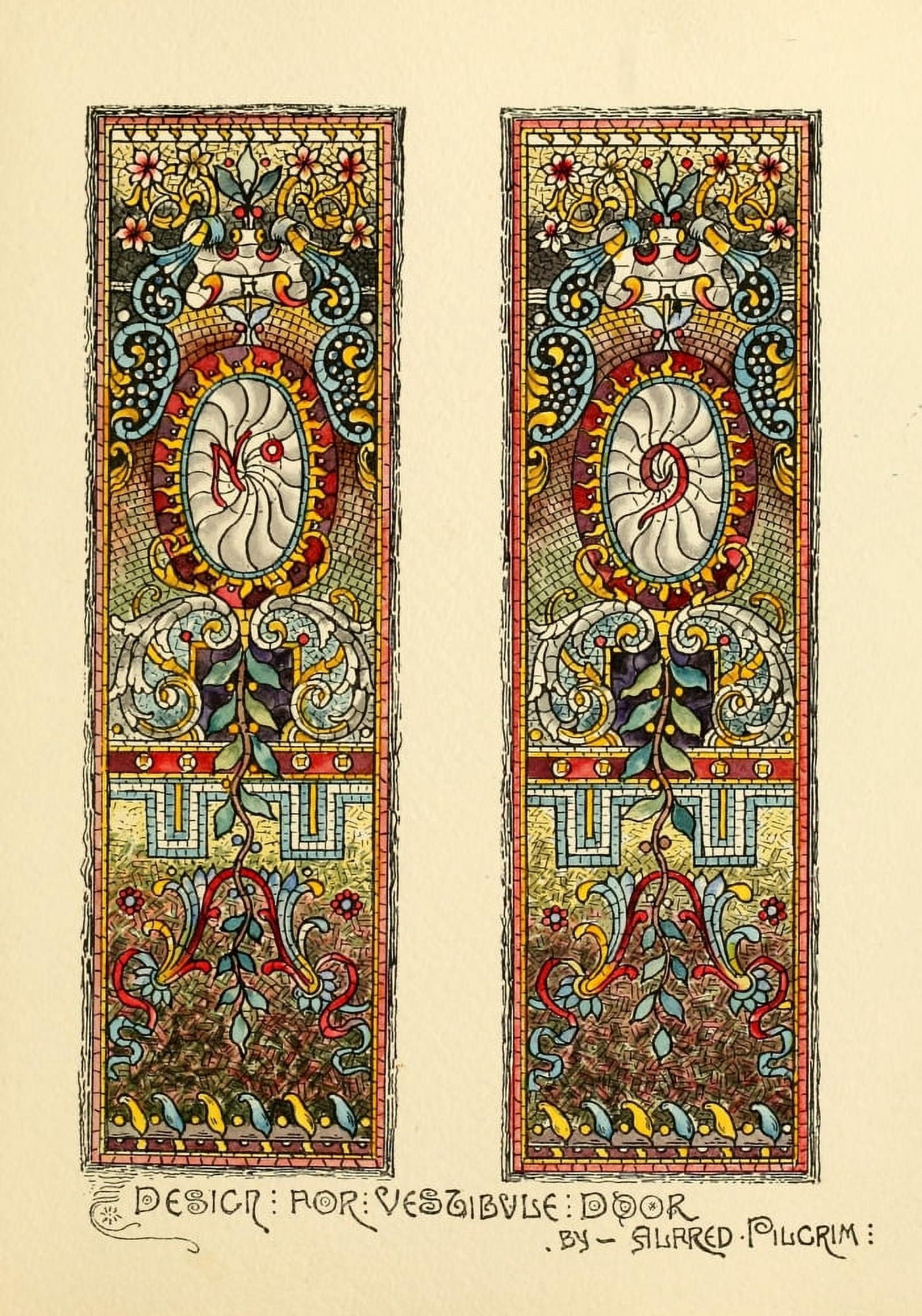 Belcher Mosaic Glass 1886 2 Canvas Art - Alfred Pilgrim (18 x 24)
