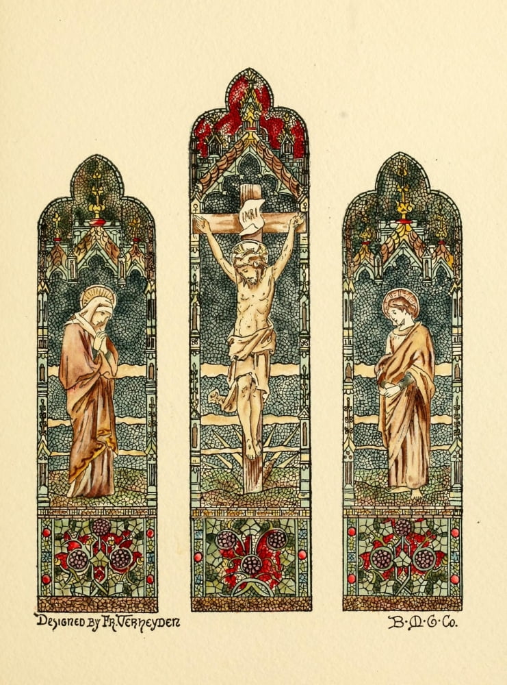 Belcher Mosaic Glass 1886 2 Canvas Art - Fr Verheyden (18 x 24)