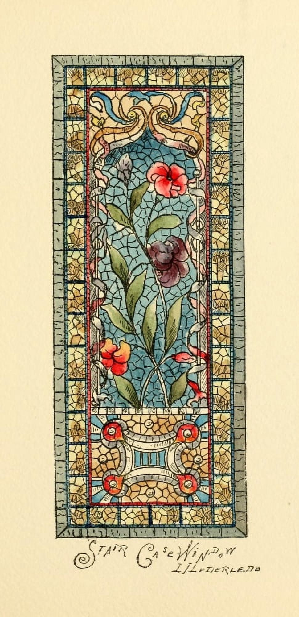 Belcher Mosaic Glass 1886 3 Canvas Art - LJ Lederle (18 x 24)