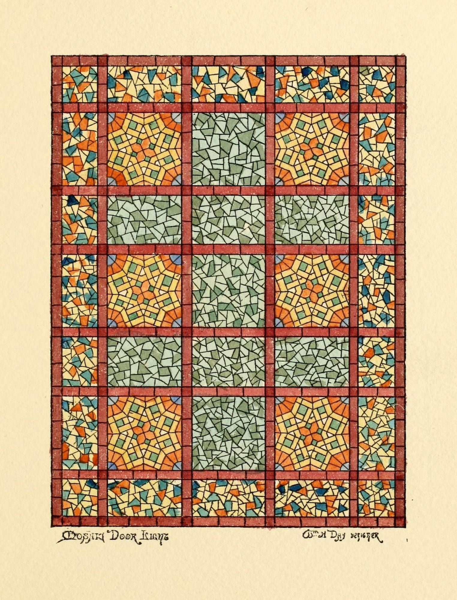 Belcher Mosaic Glass 1886 3 Canvas Art - Wm H Day (24 x 36)
