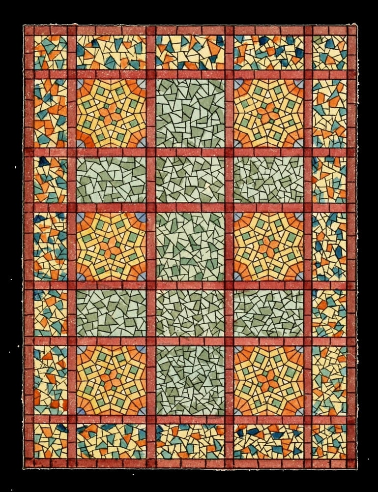 Belcher Mosaic Glass 1886 3 Canvas Art - Wm H Day (24 x 36)