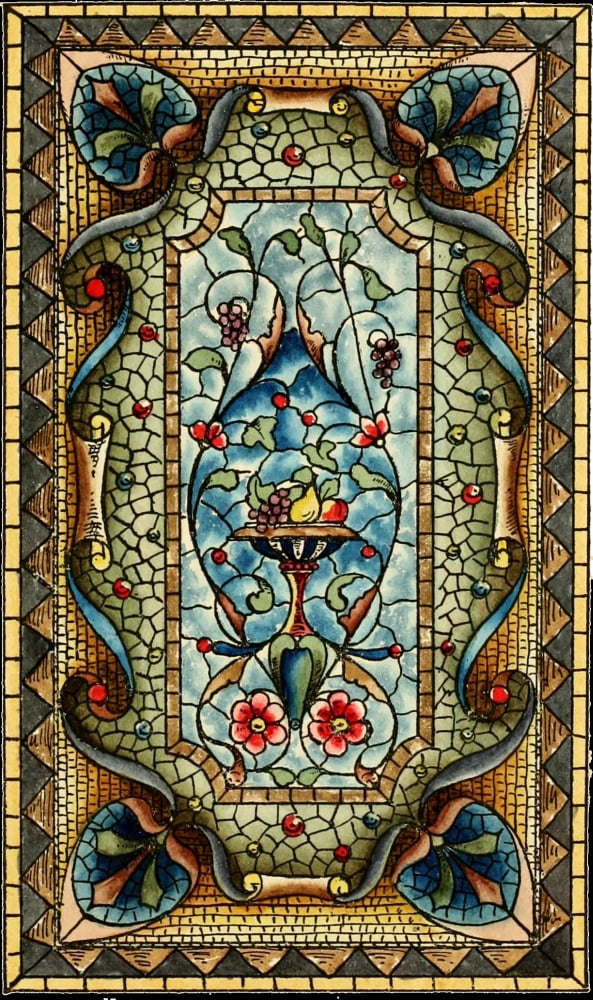 Belcher Mosaic Glass 1886 4 Canvas Art - LJ Lederle (24 x 36)