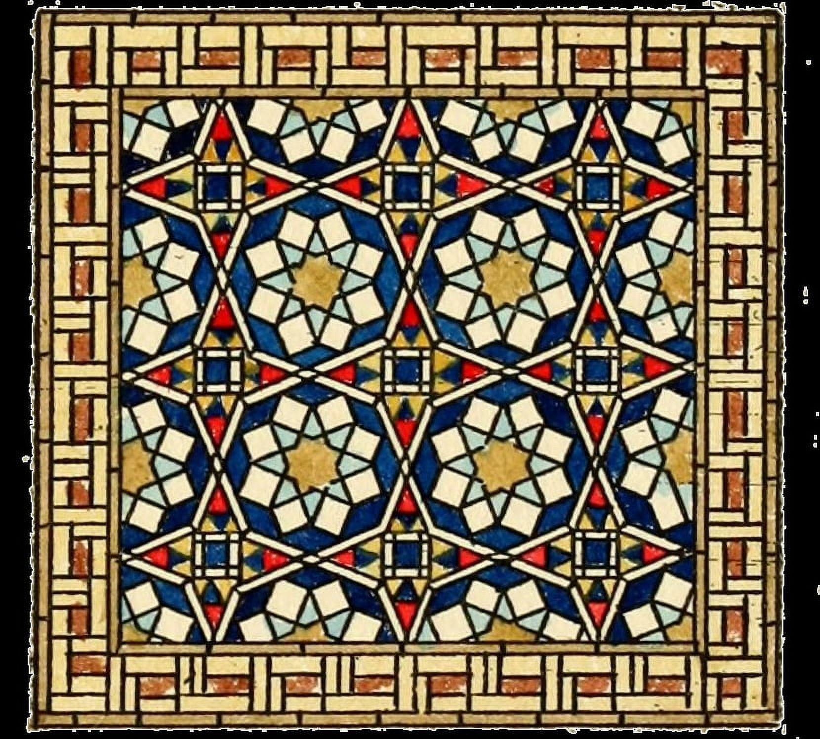 Belcher Mosaic Glass 1886 4a Canvas Art - Wm H Day (18 x 24)