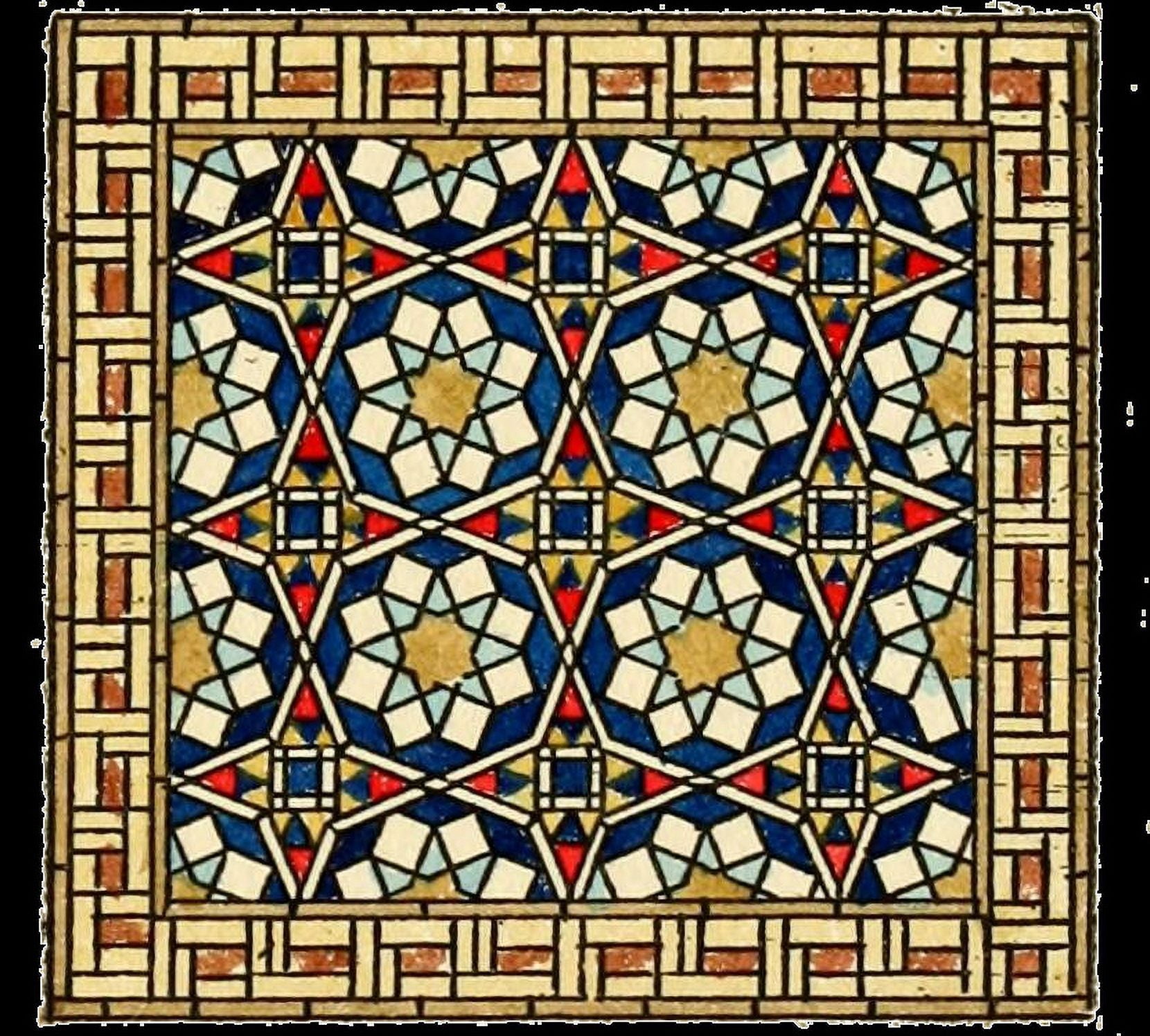 Belcher Mosaic Glass 1886 4a Canvas Art - Wm H Day (24 x 36)