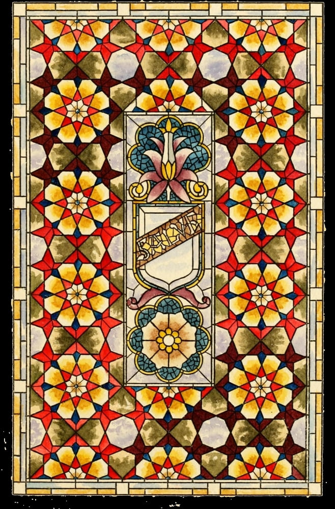 Belcher Mosaic Glass 1886 5 Canvas Art - Wm H Day (24 x 36)