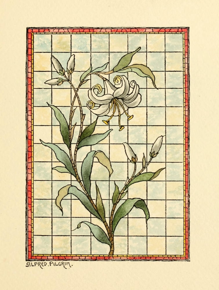 Belcher Mosaic Glass 1886 6 Canvas Art - Alfred Pilgrim (24 x 36)