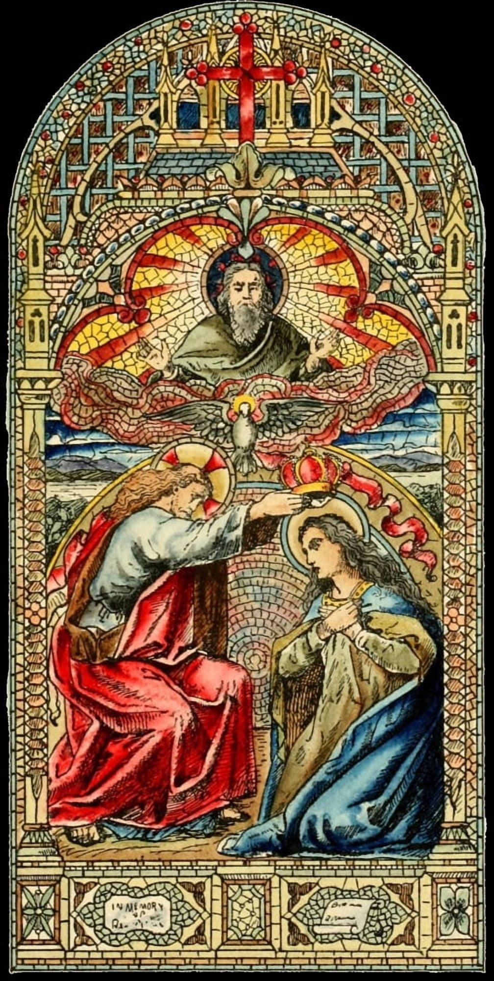 Belcher Mosaic Glass 1886 6 Canvas Art - LJ Lederle (24 x 36)