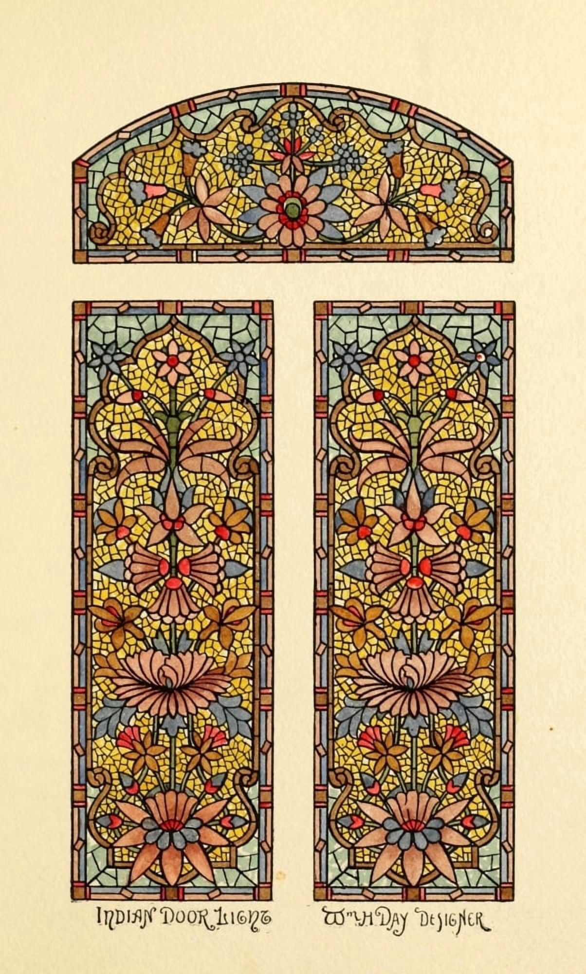 Belcher Mosaic Glass 1886 6 Canvas Art - Wm H Day (24 x 36)