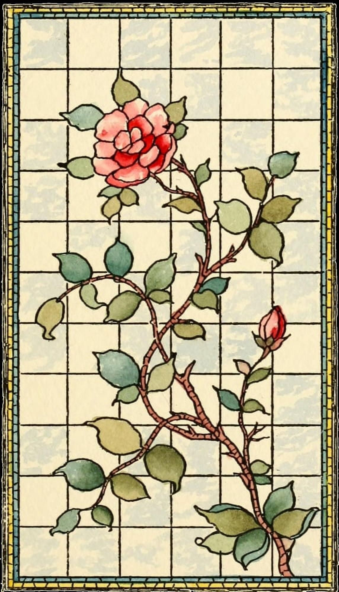 Belcher Mosaic Glass 1886 7 Canvas Art - Alfred Pilgrim (18 x 24)