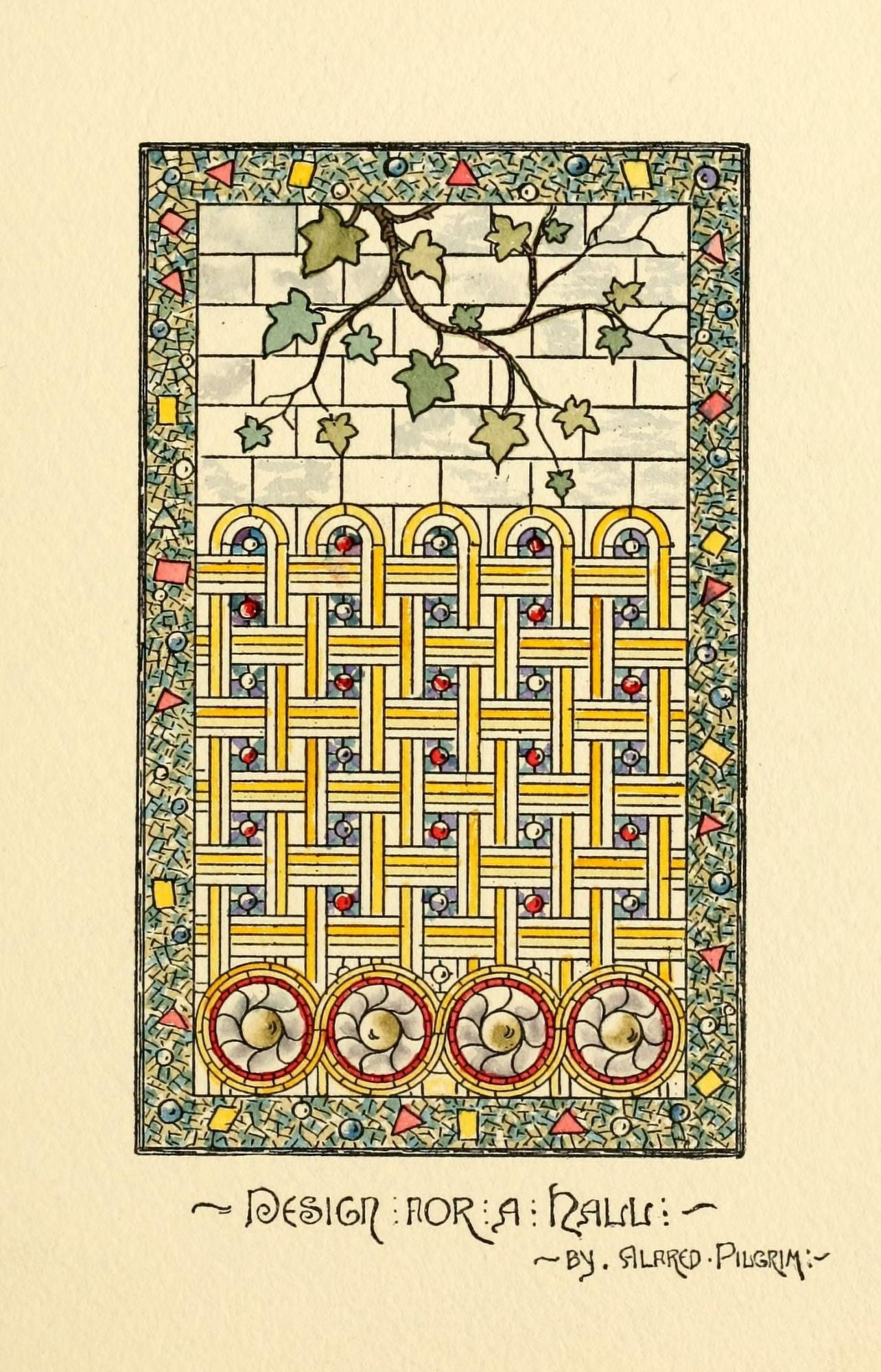 Belcher Mosaic Glass 1886 8 Canvas Art - Alfred Pilgrim (24 x 36)
