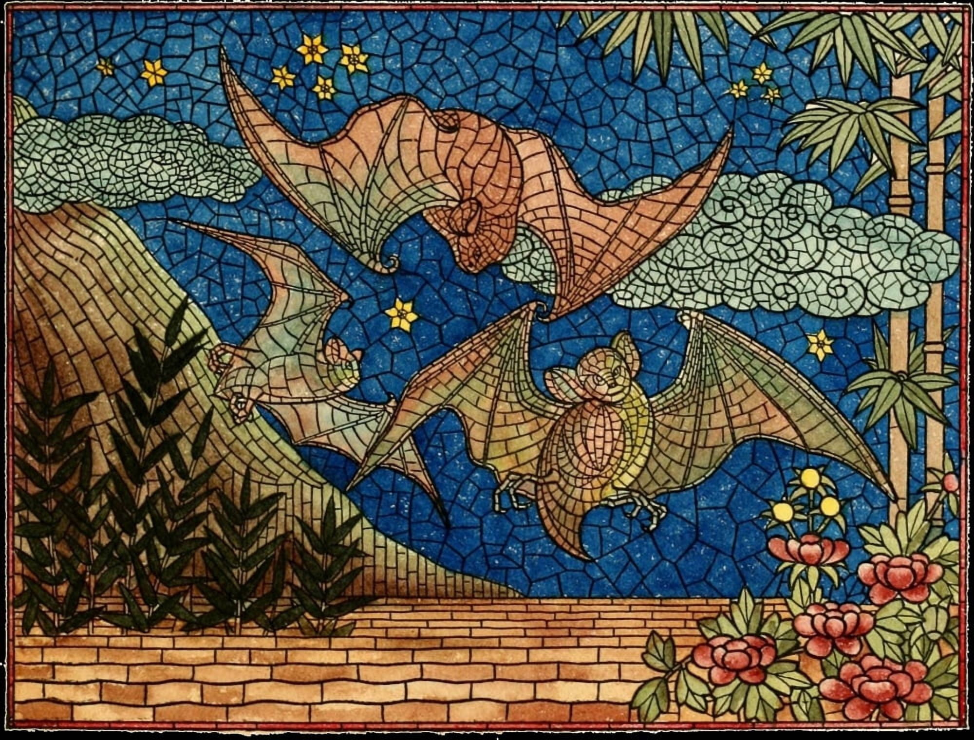Belcher Mosaic Glass 1886 8 Canvas Art - Wm H Day (24 x 36)