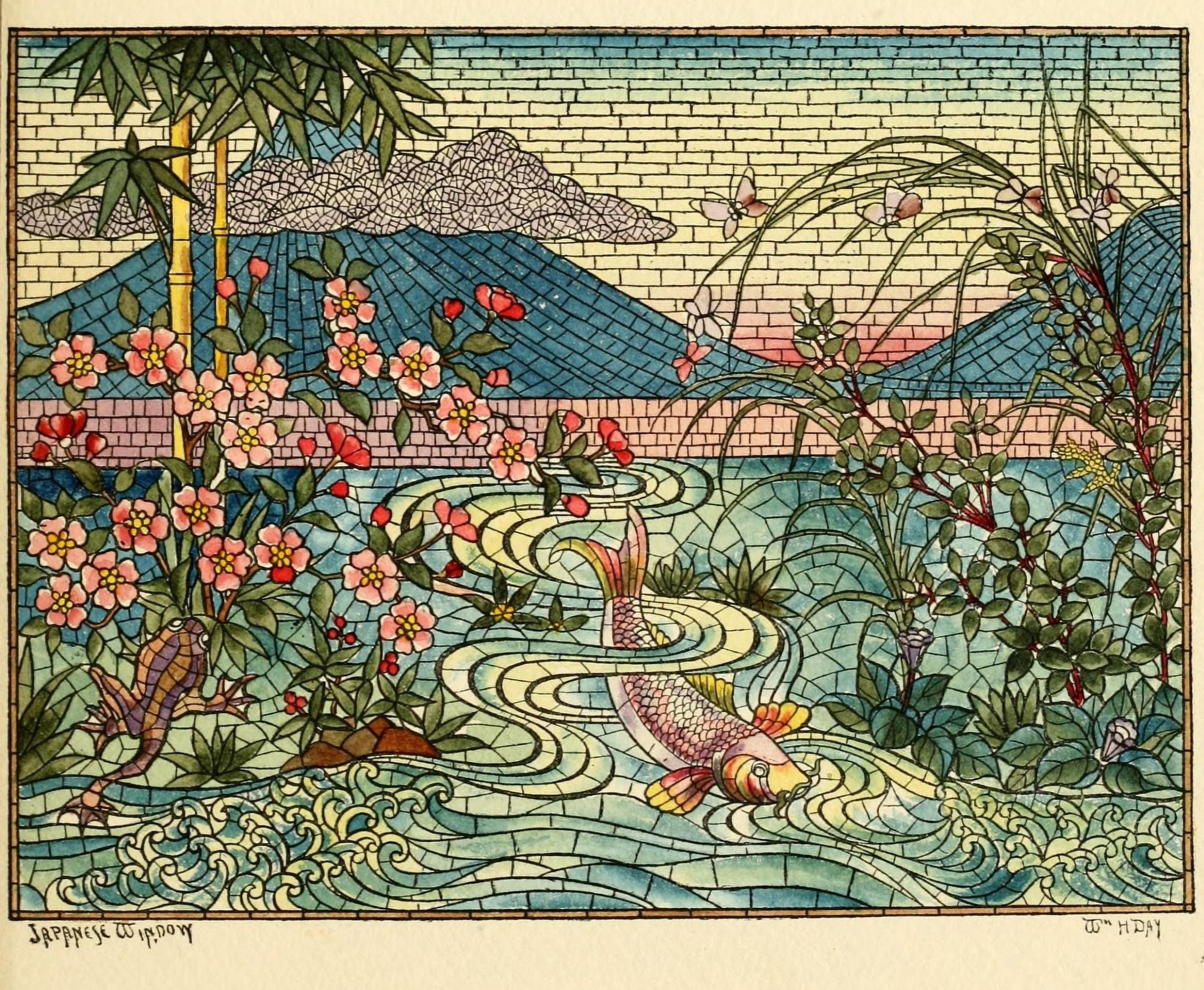 Belcher Mosaic Glass 1886 9 Canvas Art - Wm H Day (18 x 24)