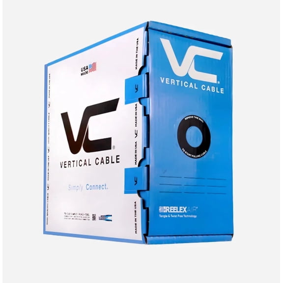 Vertical Cable 166/P/ Cat6e Plenum Ethernet Cable 23AWG Solid Copper 1000ft Cat6-166-257/P/RD Red 166/P/RD