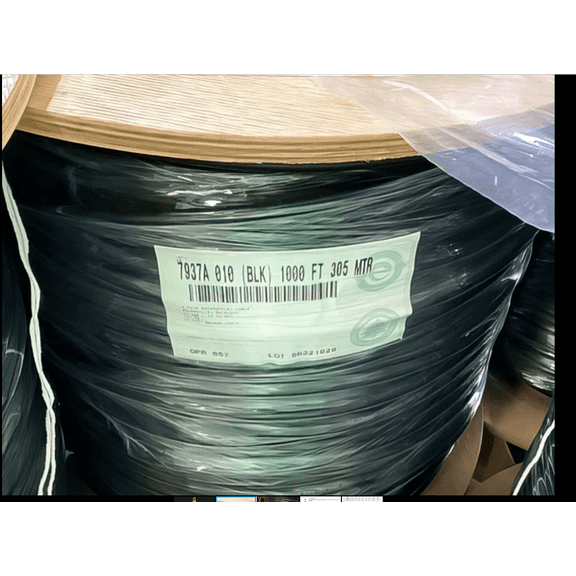 Belden 7937A DataTuff Cat5e OSP Burial, Polyolefin Insulation, LLPE Jacket, Non-Plenum, 1000ft Black Cable