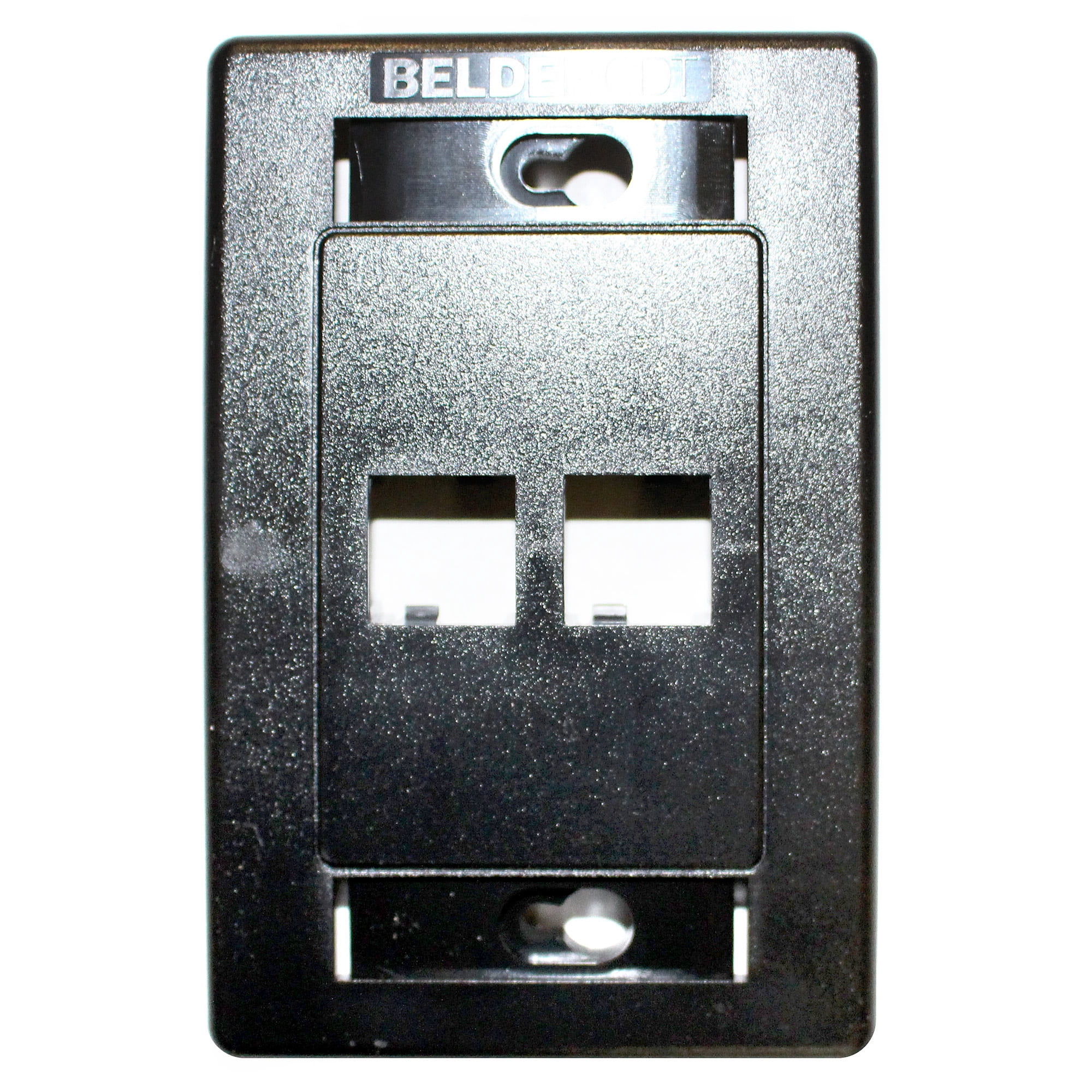 Belden AX101434 Flush Mount Network Faceplate, 6 Port, Mdvo, Black ...