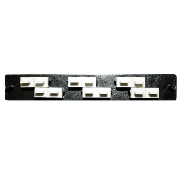 Belden IBDN AX100084 Fiber Optic Adapter, 12 SC, Simplex, Mm, Loaded Panel