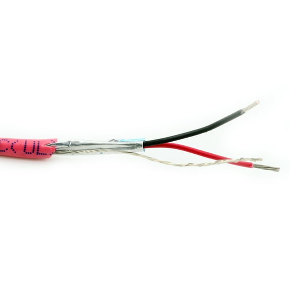 Belden S5400FD-2FR Shielded Audio Control Cable, 20/2C, 20-AWG, CMR, Pink, Drain, 500-FT