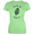 thumbnail image 1 of Beleaf Believe in Yourself Pun Juniors Soft T Shirt Mint SM, 1 of 1