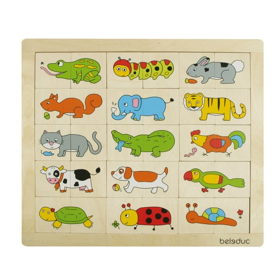 Beleduc Match & Mix Animals Puzzle