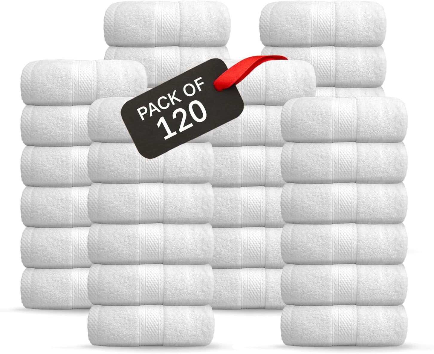 Belem Exclusive Hand Towels Bulk – 16x30 pack of 120 – Premium 600 GSM 2-Ply 100% Combed Cotton– Ultra-Soft, Highly Absorbent – Perfect for Hotels