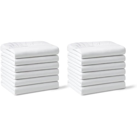 Belem King Fitted Sheets - Pack of 12 - Shrinkage & Fade Resistant Hotel Top Sheets - Soft Brushed Microfiber Fabric - Bulk Sheets for Hotels, Airbnb & Vacation Rentals