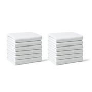 Belem King Flat Sheets - Pack of 12 - Shrinkage & Fade Resistant Hotel Top Sheets - Soft Brushed Microfiber Fabric - Bulk Sheets for Hotels, Airbnb & Vacation Rentals