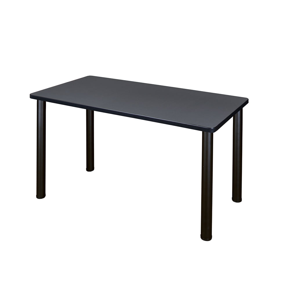 Grey and Black Adjustable Laminate Training Table, 48 x 24 Inch