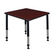 Belen Kox Kee 30" Square Height Adjustable Classroom Table - Mahogany