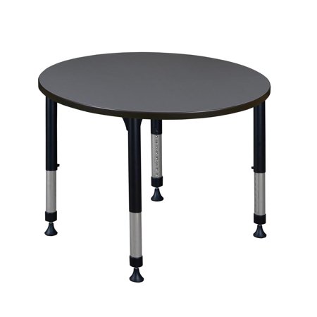 Belen Kox Kee 36" Round Height Adjustable Classroom Table - Grey
