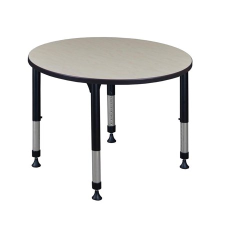 Belen Kox Kee 42" Round Height Adjustable Classroom Table - Maple